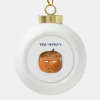 Trumpkin Halloween Mask Classic Ceramic Ball Christmas Ornament