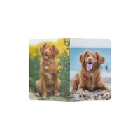 Personalized 2 Photo Custom Create Your Own Dog  Passport Holder