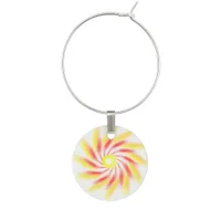 Wine Charm - Flaming Pinwheel