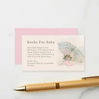 Aura Umbrella Floral Pink Boots Books For Baby Enclosure Card