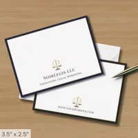 Upscale Attorney Gold Justice Scale Note Card