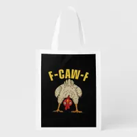 F-Caw-F Humor Gothic Crow Funny Aesthetic Style Grocery Bag