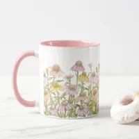 Coneflowers Watercolor Botanical Art Mug