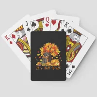 It’s Fall Y’all Halloween Autumn Retro Graphic Poker Cards