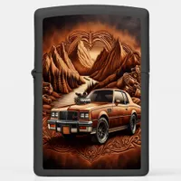  Hot Rod Art in Leather Finish Zippo Lighter