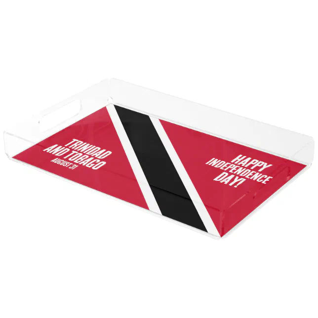 Trinidad & Tobago Independence Day National Flag Acrylic Tray