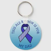 This ALS Ribbon is for my Dad Key Chain