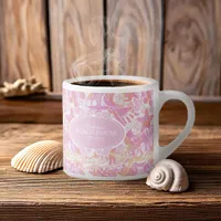 Nautical Beach Collage Hot Pink ID840 Espresso Cup