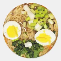 Noodles, Ramen Funny Soup Photo    Classic Round Sticker