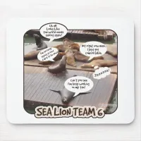 Sea Lion Team 6 Funny Ocean Life Parody Mouse Pad