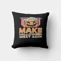 Trumpkin Halloween Vintage Political Funny Throw Pillow