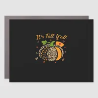 It’s Fall Y’all Pumpkin Leopard Nurse Halloween  Car Magnet