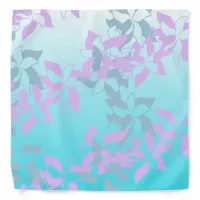 Fresh Pretty Pastel Outlined Flowers Bandana