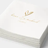 Love Calligraphy Heart  ID940 Foil Napkins