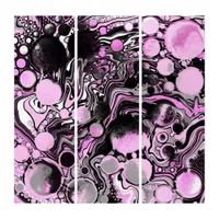 Pink and Black Marble Fluid Art Cells Modern 