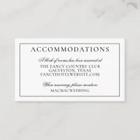 Tropical Pineapple Island Wedding Accommodations Enclosure Card