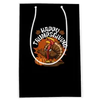 Happy Trumpsgiving Funny Thanksgiving Trumpkin Usa Medium Gift Bag