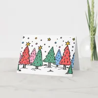 Joy of Christmas Doodle Art Style Card