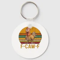 F-Caw-F Chicken Humor Essential Minimal Clean Keychain