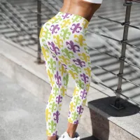 Mardi Gras Fleur de Lis  Leggings