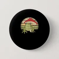 Cute Cottagecore Aesthetic Frog Mushroom Goblincor Button