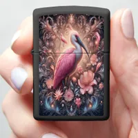 Fantasy Spoonbill Surrounded by Glowing Beauty Ful Zippo Lighter