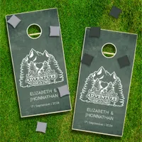 Rustic Mountains Adventure Begins Green Weddings  Cornhole Set