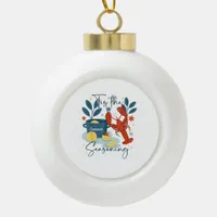 Tis The Season Christmas Quote Ceramic Ball Christmas Ornament