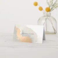 Abstract Elegant Watercolor Gold  Place Card