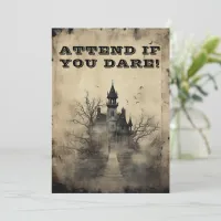 Spooktacular Creepy Mansion Halloween Party Invitation