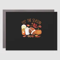 Tis The Season Football Pumpkin Thanksgiving Athle Car Magnet