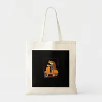 Frog Scooter Mushroom Goblincore Academia Tote Bag