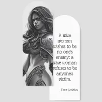 Black and White African Warrior Queen Woman Quote Bookmarks