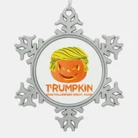Trumpkin – Are You Scared? Classic Snowflake Pewter Christmas Ornament