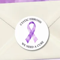 Cystic Fibrosis Awareness| We Need a Cure Classic Round Sticker