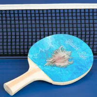 Conch Shell "Beach Life" Ping Pong Paddle