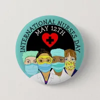 International Nurses Day May 12th Button