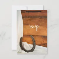 Horseshoe and Satin Country Barn Wedding RSVP