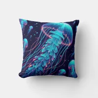 Glowing Ocean: Jellyfish Inspired Throw Pillows