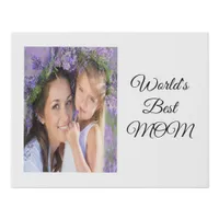 Mother mom photo faux canvas print