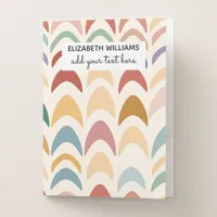 Watercolor Boho Rainbow Pocket Folder