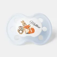 Personalized Woodland Creatures Baby Boy Pacifier