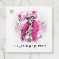 Till Death Do Us Party Skeleton Bachelorette Favor Tags