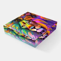 Abstract Lion Face Mystical Fantasy Art Paperweight