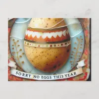 Easter Potato Sorry No Eggs This Year Postcard