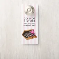 Girls Gone Feral Funny Raccoon Bachelorette Party Door Hanger