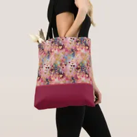 Valentine's Day Abstract Hearts Color Block Tote Bag