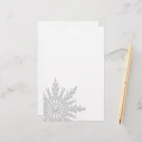 White Winter Snowflake Stationery