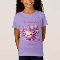 Personalized Birthday Girl | Axolotl Themed T-Shirt