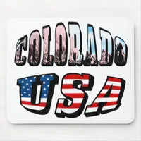 Colorado Picture and USA Text Mouse Pad